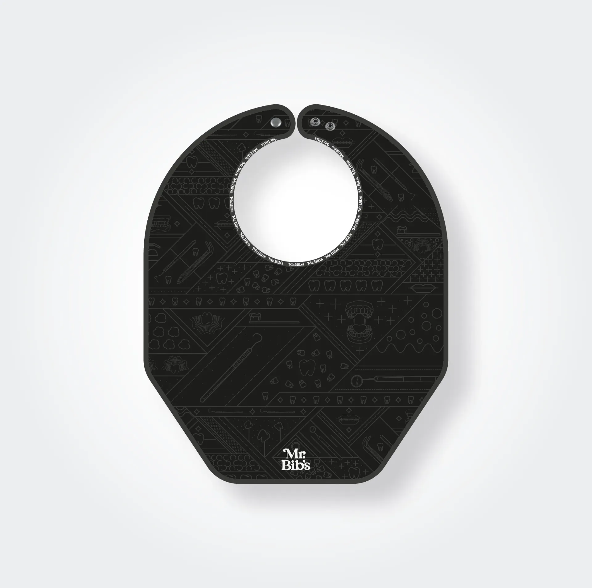 Bib Dental Journey Black (Bib standard: 40 cm x 50 cm)