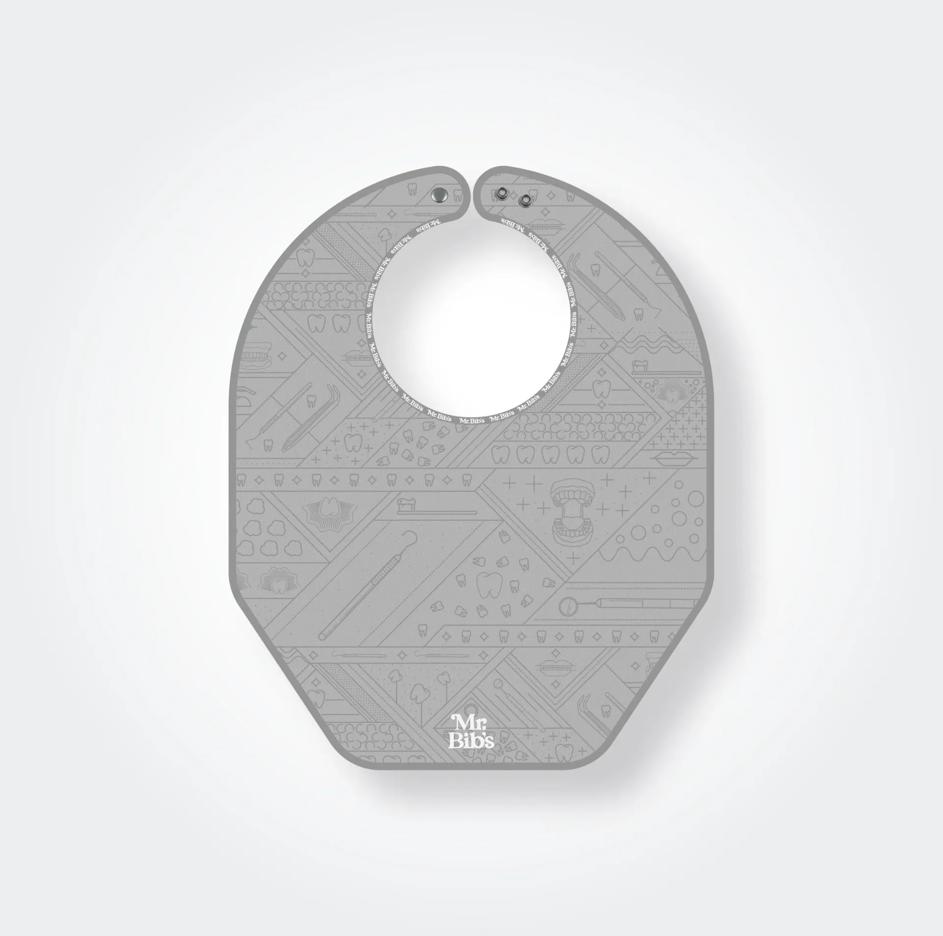 Bib Dental Journey Grey (Bib standard: 40 cm x 50 cm)