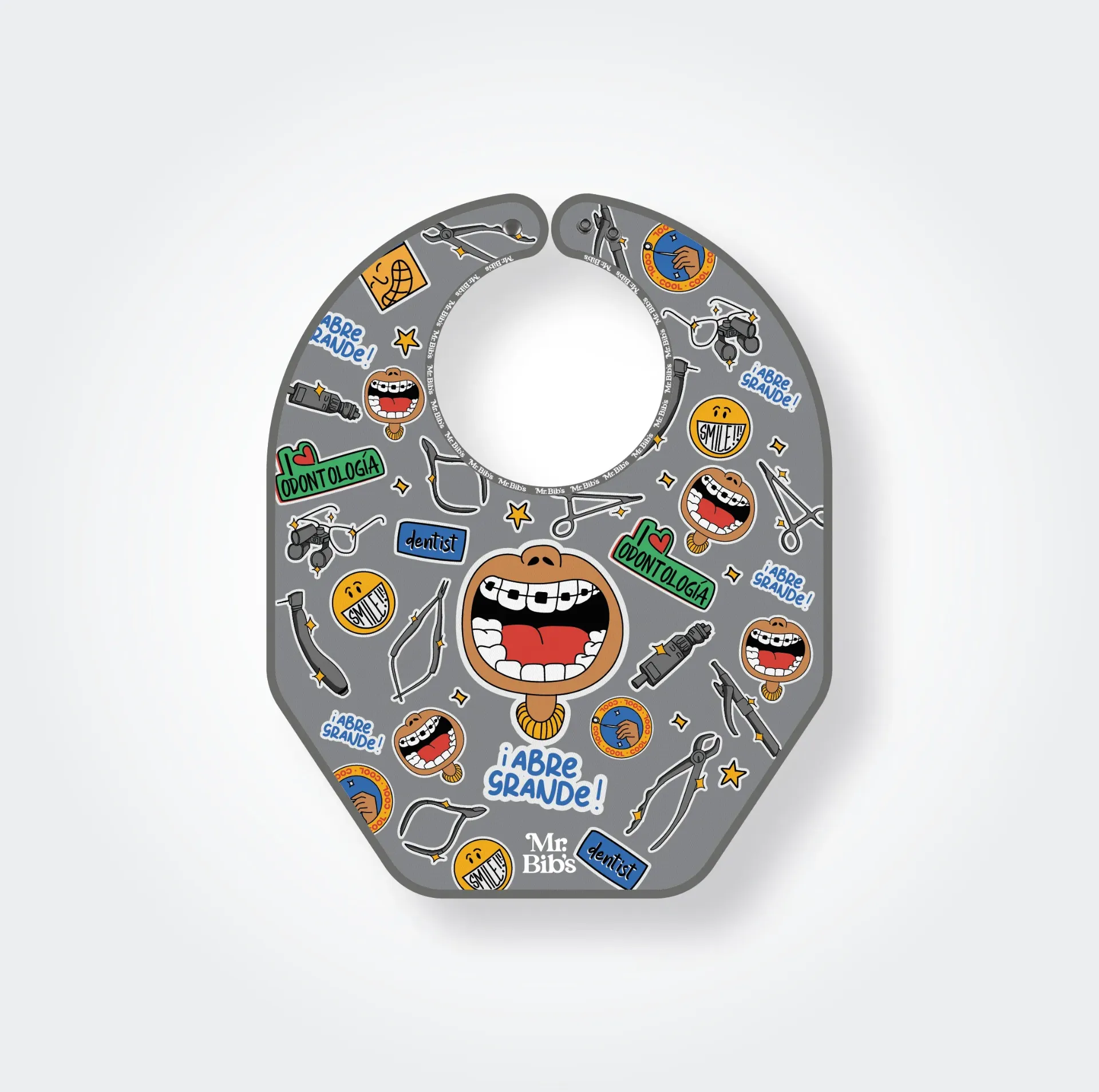 Bib Stickers Grey (Bib standard: 40 cm x 50 cm)