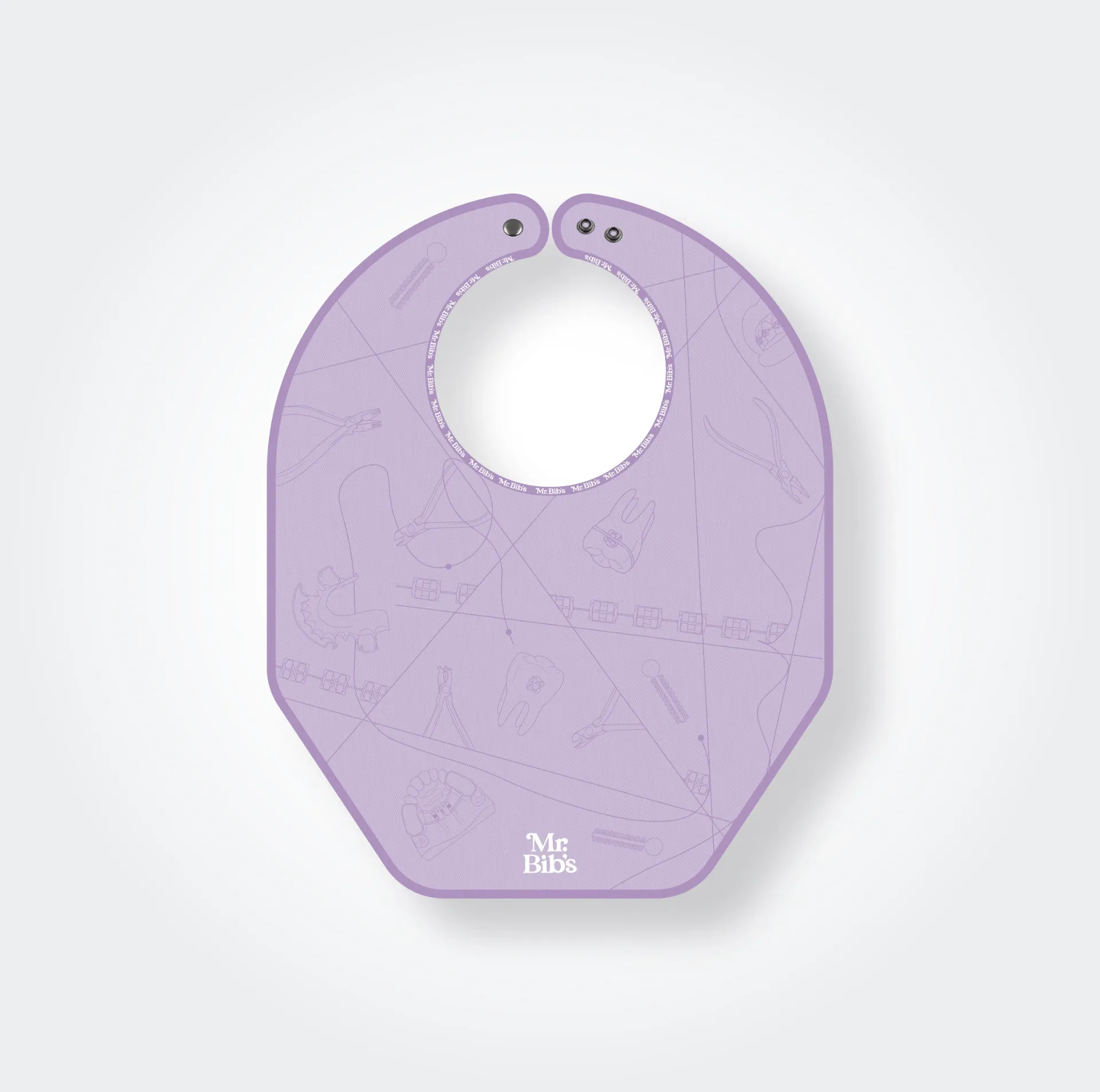 Bib Ortodoncia Lilac (Bib standard: 40 cm x 50 cm)