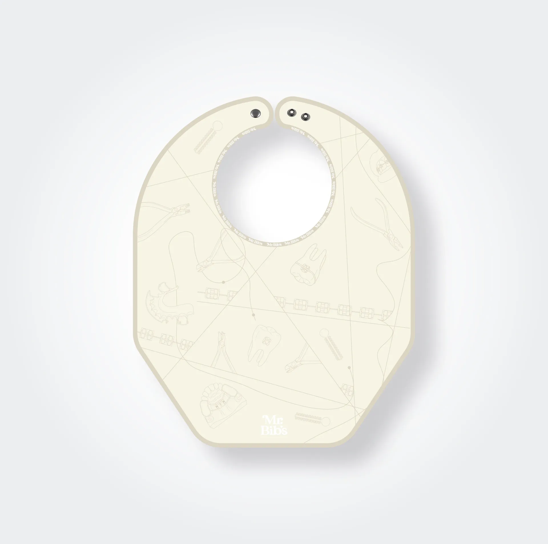 Bib Ortodoncia Cream (Bib standard: 40 cm x 50 cm)