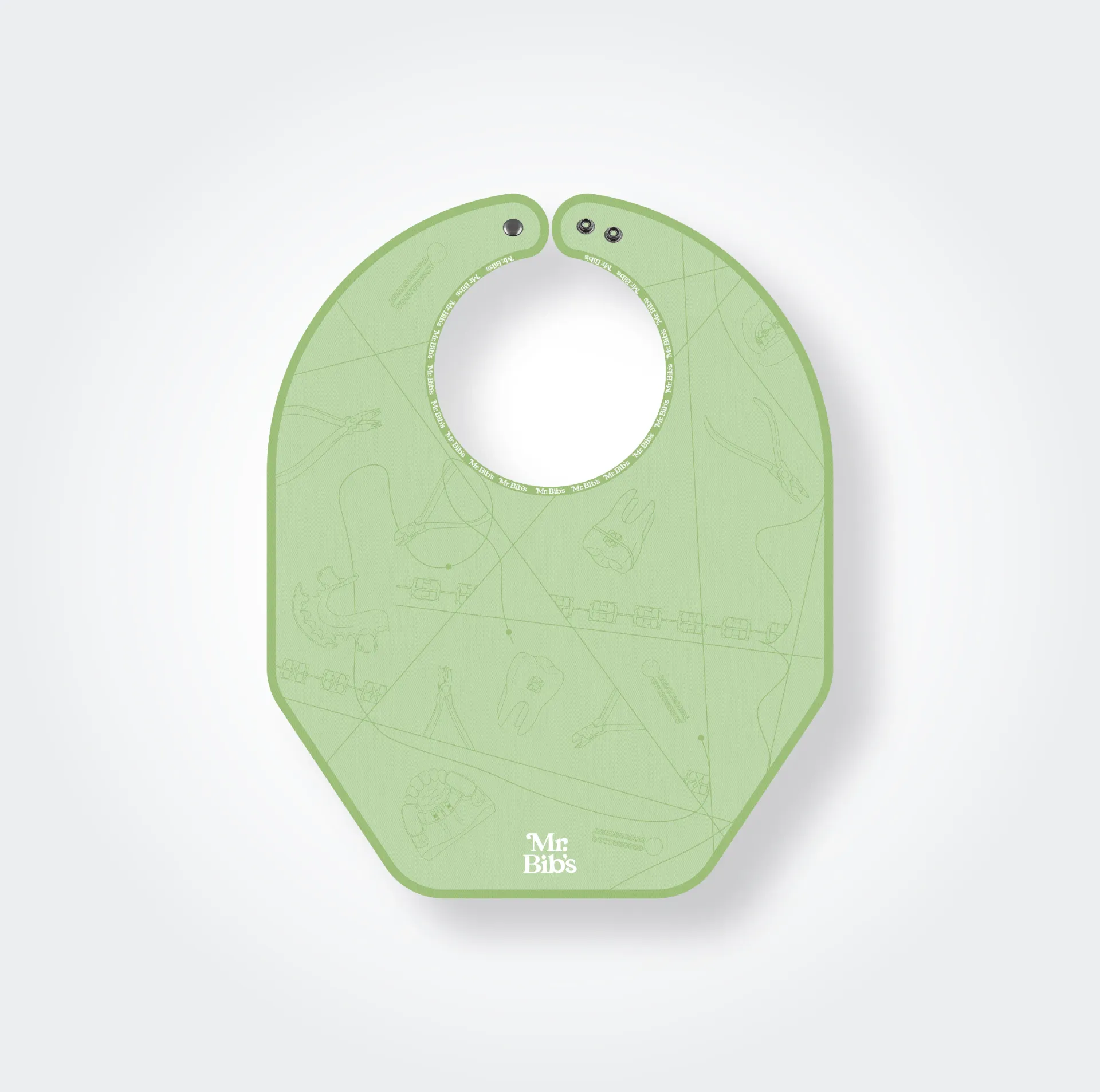 Bib Ortodoncia Green (Bib standard: 40 cm x 50 cm)